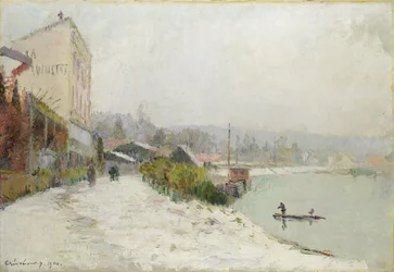 Die Seine bei Bas-Meudon, Schneewetter, 1900